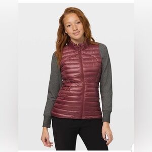 Lululemon Pack It Down Vest Shine Chianti size 10